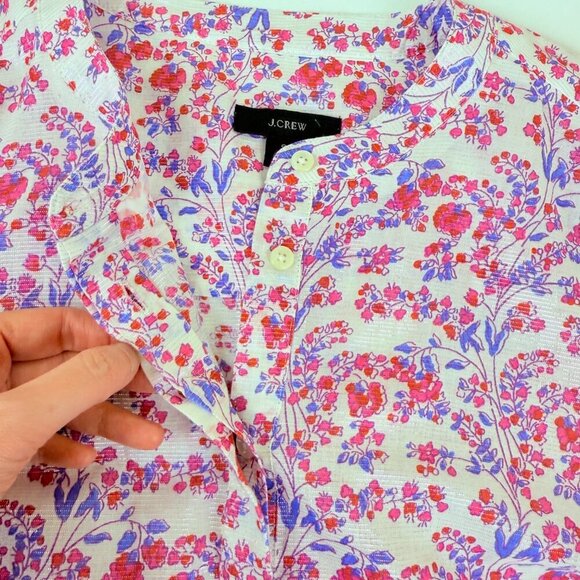 NWOT J.Crew Boho Border Print Cotton Tunic Blouse – Women’s Small - Picture 4 of 11